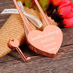 Personalised Large Padlock Wedding Annivesary Gift Present Love Lock Personalised Engraved Padlock Valentine's Day Gift for Him