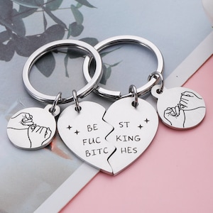 Personalized Best Bitches Penny Keychain, Best Friend Gift, Bff Gift, Besties, Birthday, Christmas, Valentine&#39;s Day, Gift for Her Him