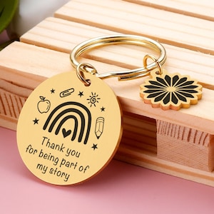 Grazie per aver fatto parte della mia storia, regalo di ringraziamento, portachiavi personalizzato, regali in blocco per il team, regali di apprezzamento per i dipendenti, regalo di apprezzamento per il personale