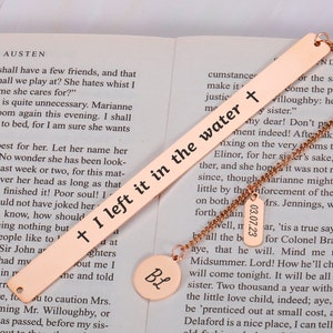 Left It In The Water, Baptism Gifts, Adult Baptism Gift, Men Baptism Bookmark Gifts, Religious Jewelry, Christian Book Mark, Religious Gifts