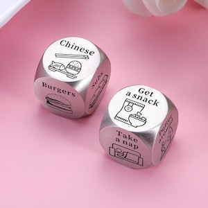 Foodie Dice Take out Dice / Personalized Dice for date ideas / Fathers Day gift / birthday gift for him / Valentines Anniversary Gift