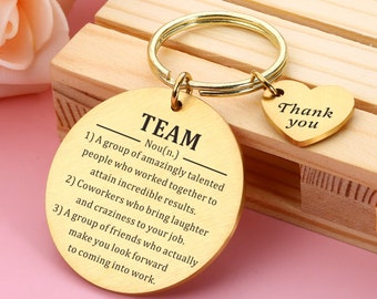 Definición de equipo, regalos de llavero de equipo, regalo de compañero de trabajo Definición de equipo Regalo de llavero de trabajo en equipo, regalos para compañeros de trabajo, regalos de Navidad para empleados