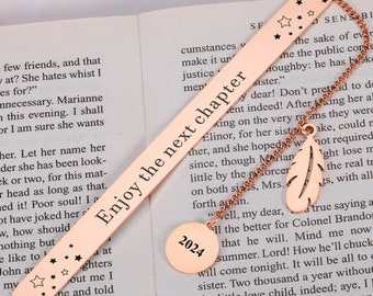 Enjoy The Next Chapter 2024 Graduation Gifts for Women Personalized Retirement gift for Co-worker Leaving Gifts Bookmark Gift for Women Men