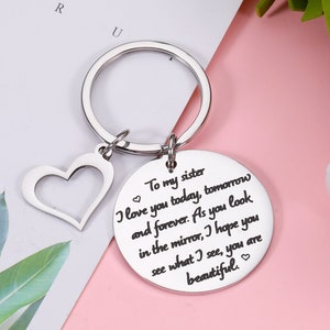 To my Sister Little Sister Keychain, Sister Keychain, Keychain Gift, Custom Keychain, Gift for Sister, Personalized Gift, Christmas Gifts