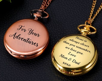 Vintage Style Pocket Watch, Engraved Pocket Watch, Customized Pocket Watch, Groomsman Gift, Valentine's Day Gift, Wedding Gifts Personalized