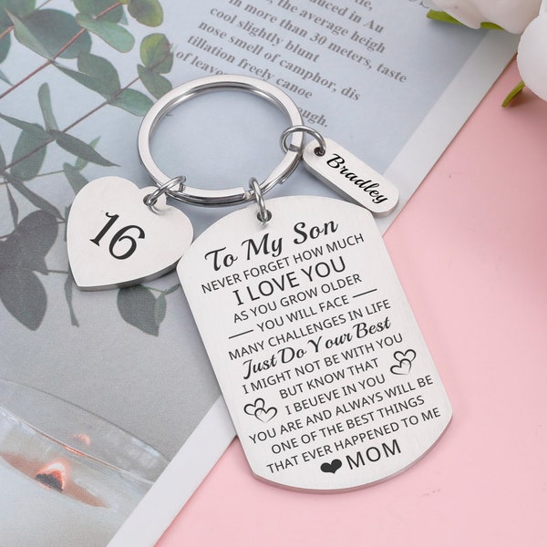 Gift for Son in law, Wedding gift, Son gift, gift for him, Custom keychain, Personalized key chain,Daughter, son birthday, Father's Day gift