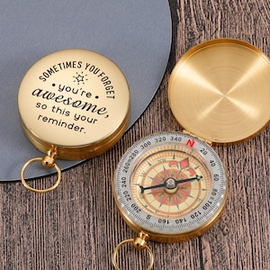 Personalized Compass for Him Her, Baptized Gift, Motivational Gifts, Inspirational gifts, Religious Gift, Custom Engraved Compass