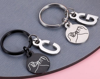 Pinky Promise Keychains, Pinky Promise Keyrings, Chritmas Gift, Personalized Pinky Promise Keyrings, Couples Gift, Valentine's Day Gift