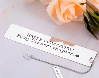 2026 Happy retirement! Enjoy the next chapter | Personalised Bookmark | Custom Name Date Gift Bookmark | 2026 Retirement Gifts for Women Men