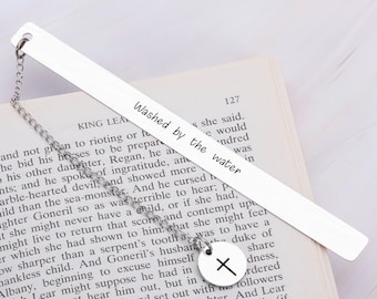 Lavó el agua, regalos de Navidad de bautismo, regalo de bautismo de adultos, regalos de marcador de bautismo de hombres, joyería religiosa, regalos cristianos, regalos religiosos