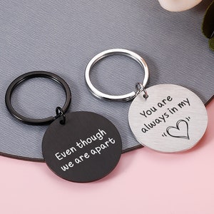 long distance relationship gift for boyfriend, Couple Keychain, Valentine&#39;s Day Gift, Personalized Long distance relationships gift