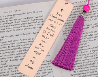 First Communion Gift - Custom Bible Verse Bookmark - First Communion Bookmark -Confirmation Gifts - Bible Verse - Gift for Goddaughter Son