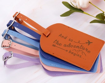 Leather Luggage Tags, Wedding Favors for Guests, Personalized Couple Luggage Tags, Bridal Shower Gift, Party Favors, Custom Luggage Tags