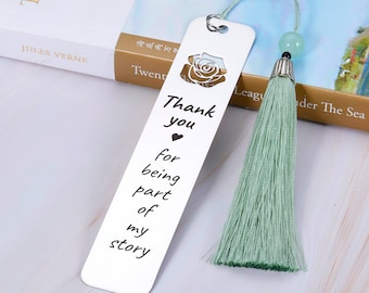 Thank you for being part of my Story, Thank you Gift, Thank you Gifts, Personalised Bookmark,Metal Bookmark,Personalised Gift,Teacher's Gift