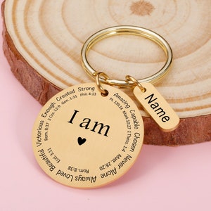 I am Inspiration, Bible Verse Gift, Inspirational Gifts, Custom Keychain, I am Inspirational Keychain, Christian Gifts, I can do All things