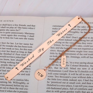 Baptism gift bookmark, First communion gift, Religious bookmark, Washed by the water, Adult baptism gift, goddaughter godson baptism gift