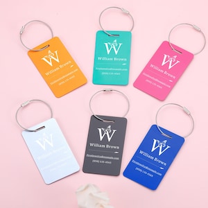 Aluminum luggage tags cheap