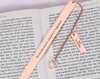 To many more chapters together Metal Anniversary Bookmark Metal Bookmark Personalized Anniversary Bookmark Graduation Gift