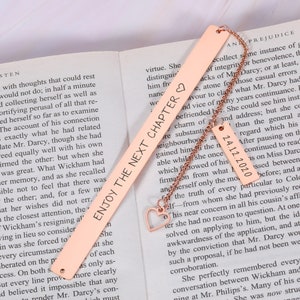 Stocking Stuffer, Christmas Retirement Gifts For Women, Enjoy The Next Chapter, Personalized Metal Bookmark, Retirement Gifts For Teacher