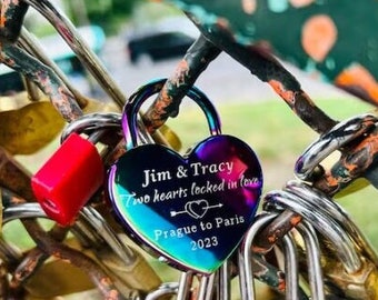 Padlock Personalize, Engraved Lock, Custom Love lock, Anniversary Gifts, Valetine's Day Gift for Him, Gifts for boyfriend, Wedding gift