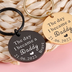 Cadeau fête des pères - Cadeau nouveau papa - Porte-clé personnalisé - Cadeau d'un fils - Cadeau de naissance de bébé - Porte-clé personnalisé - Cadeau pour papa
