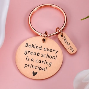 Porte-clés personnalisé pour le principal, Porte-clés personnalisé pour le directeur d'école, Cadeaux porte-clés pour la rentrée, Cadeaux de remerciement, Cadeaux de remerciement