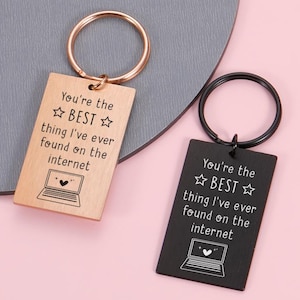 Você é a melhor coisa que já encontrei na internet, Presente para amigos, Chaveiro de casal, Presente para namorado marido, Presentes de casamento