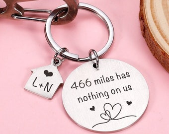 long distance relationship gift for boyfriend, Couple Keychain, Valentine's Day Gift, Personalized Long distance relationships gift