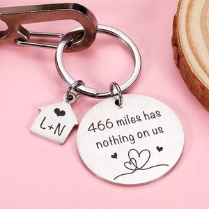 long distance relationship gift for boyfriend, Couple Keychain, Valentine's Day Gift, Personalized Long distance relationships gift