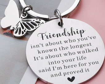 Friendship Gifts For Women Friends Best Friend BFF Bestie Gifts For Women Funny Keychain Gifts For True Friends Unique Friend Gifts Girls