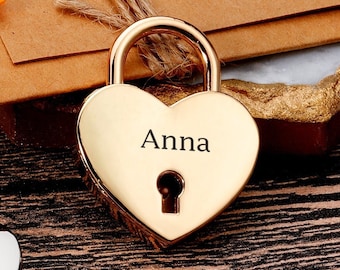 Custom Padlock, Engraved Padlock For Couples, Personalised Gifts for Him, Christmas Gifts, Anniversary gift for Boyfriend, Couple Keychains
