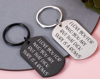 Porte-clés personnalisé pour couple - Je t'aime pour qui vous êtes... Porte-clés amusant, Porte-clés pour couple, Cadeaux Saint-Valentin pour petit ami