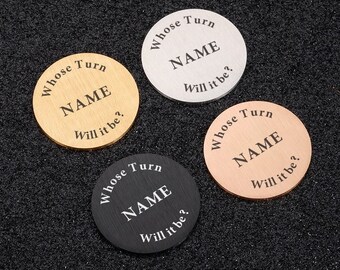 Personalized Decision Coin - Custom Engraved Decision Coin - Couples Flip Coin - Gifts for Her/Him - Valentine's Day Gift - Anniversary Gift