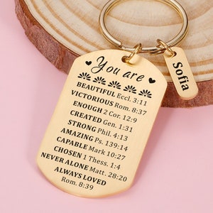 You Are Inspiration, Bible Verse Gift, Inspirational Quote Gifts, Custom Inspiration Keychain, You are beautiful Keychain, Christian Gifts