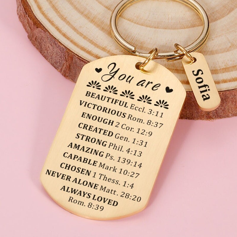 You Are Inspiration, Bible Verse Gift, Inspirational Quote Gifts, Custom Inspiration Keychain, You are beautiful Keychain, Christian Gifts