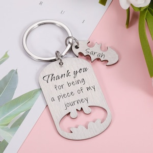 Teacher Gift - Personalized Keychain - Thank you for being a piece of my Journey- Teacher Appreciation Gifts - Keychain for Teachers