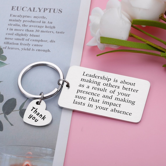 Custom Leadership Keychain, Leadership Gift, Thank you Gifts for Leader, Personalized Leadership Gifts, Employee Appreciation Gifts
