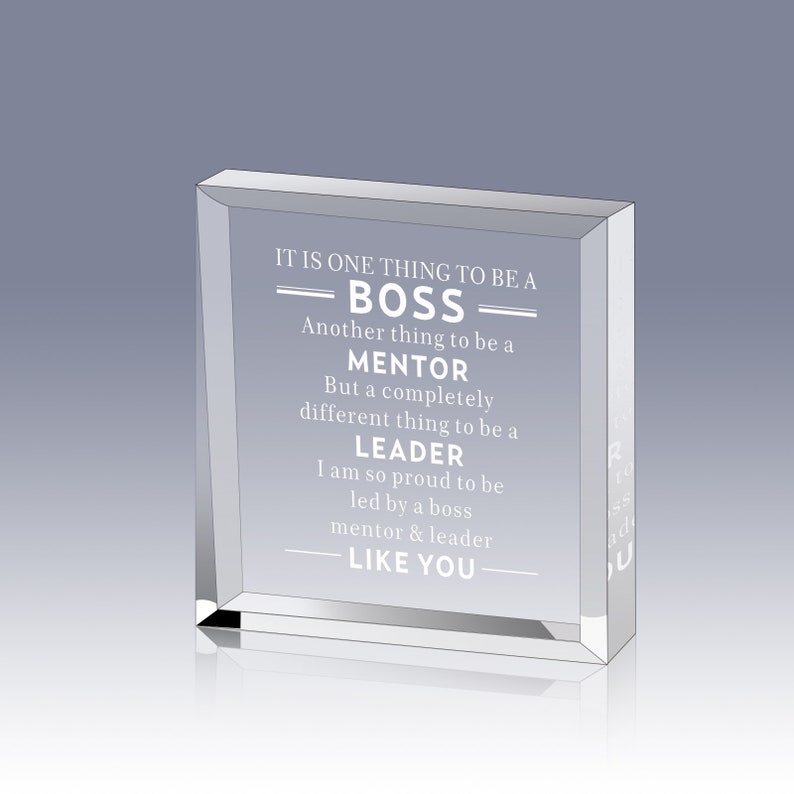 Christmas Gift for Boss Mentor Appreciation Gifts Acrylic Office Keepsake for Boss Lady Bosses Day Retirement Gift for Women Unique Gift image 3