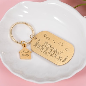 Christmas Gift | Personalized Family Keychain,Family members keychain,Custom gift For mom dad,Families Keyring,Ass Family Keychain