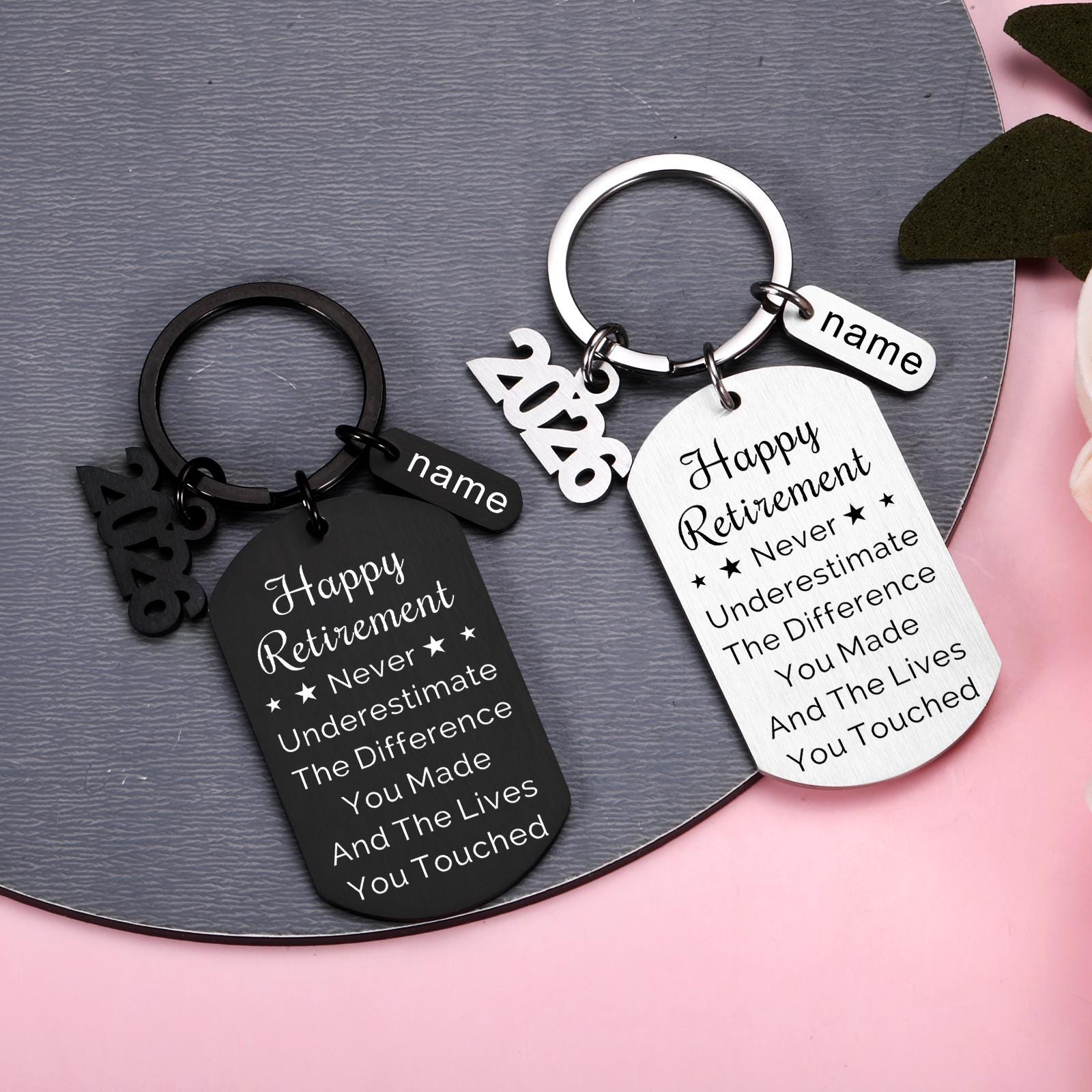 2026 Happy Retirement Gift Keychain Never Underestimate the Difference ...