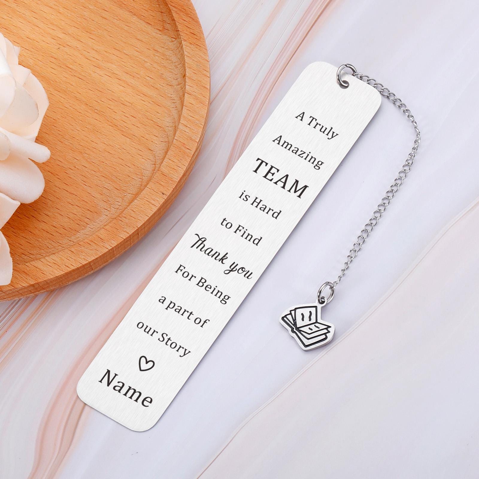 Employee Appreciation Gift Bulk Thank You Bookmark for Women Men Book ...