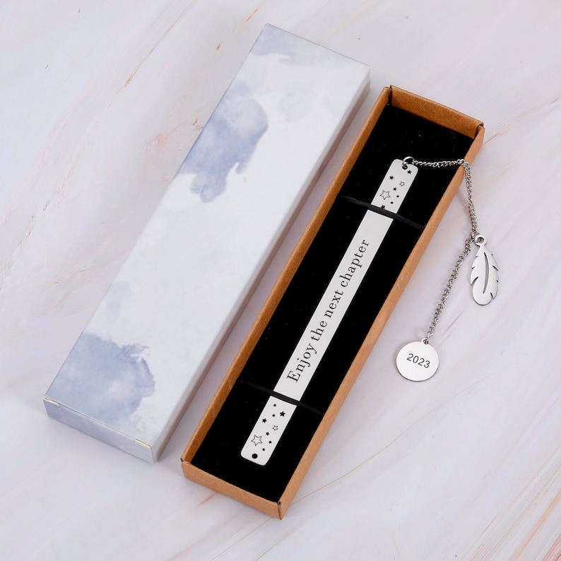 Enjoy The Next Chapter 2024 Graduation Gifts for Women Personalized Retirement gift for Co-worker Leaving Gifts Bookmark Gift for Women Men image 4