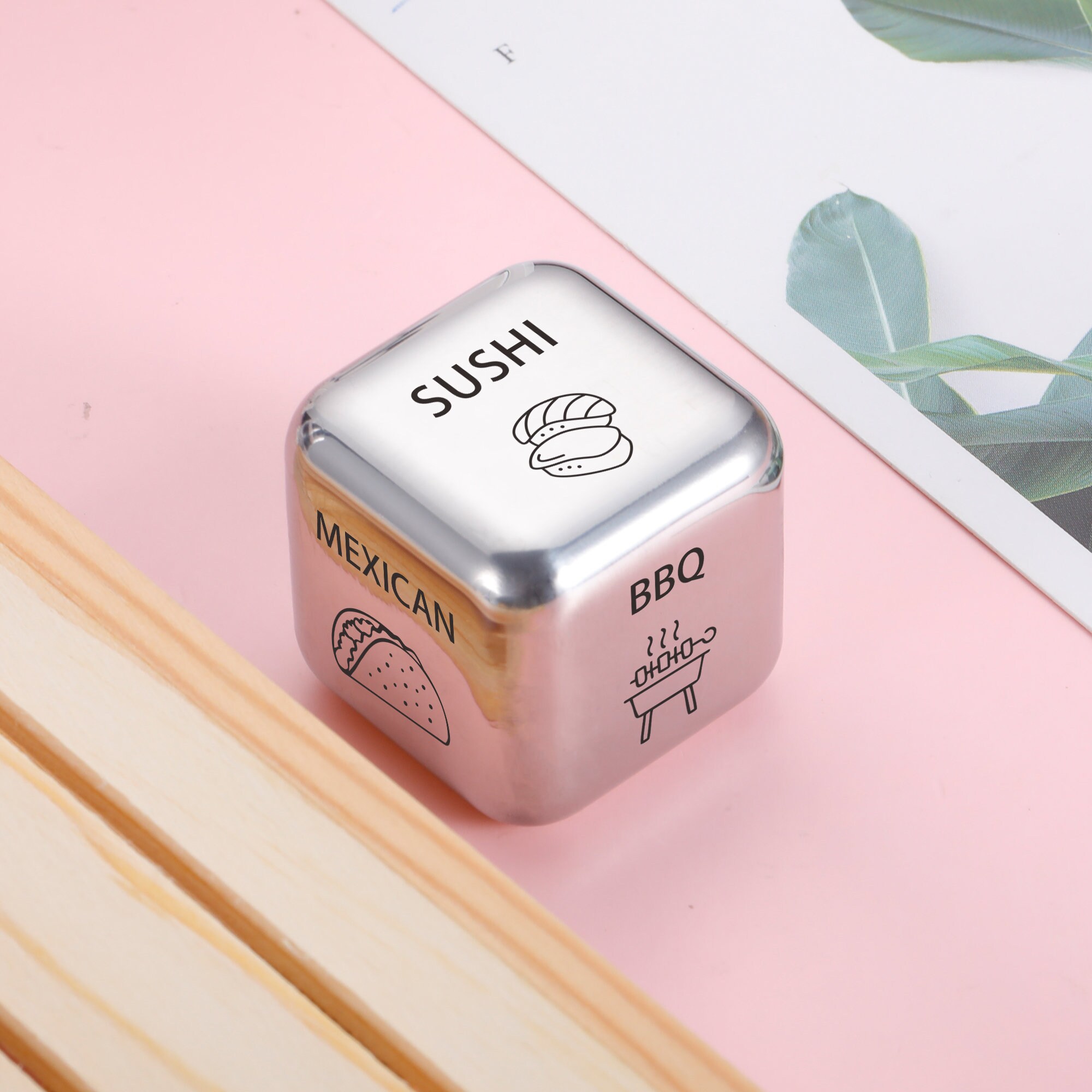 Dadi Decisione Cibo Food Decision - Regalo Coppia, Acciaio, Per San Valentino E Anniversari