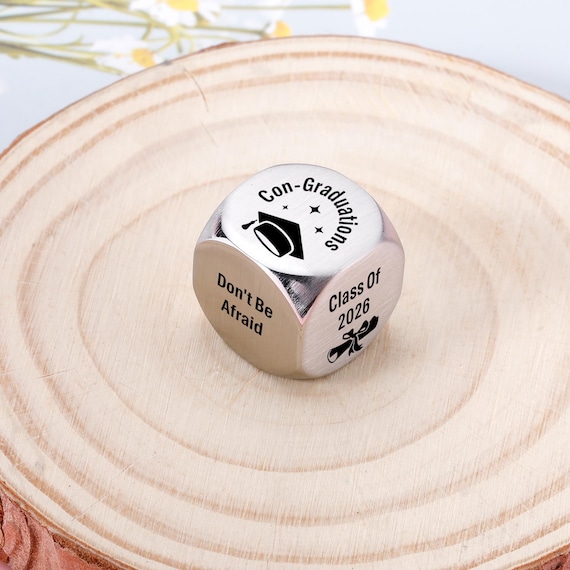 2026 Graduation Gifts, Engraved Text Funny Dice, Class of 2026 Gifts, Personalized Graduation Gifts, Proud Of You Gift, Pocket Gift