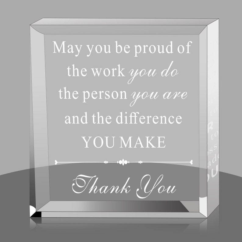 Thank You Gift Leader Boss Mentor Appreciation Gifts Acrylic Office Keepsake May you be proud Birthday Thank you Bosses Day Gifts for Leader image 9