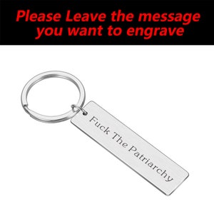 Fuck the Patriarchy-sleutelhanger, feministische sleutelhanger inspirerend cadeau, All Too Well-sleutelhanger, fuck the patriarchy-sleutelhanger, kerstcadeaus meisjes afbeelding 8