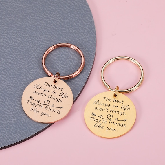 Portachiavi Personalizzato Con Scritta 'Best Friend' – Regalo Di Amicizia In Acciaio Inox – Per Compleanno, Laurea, San Valentino