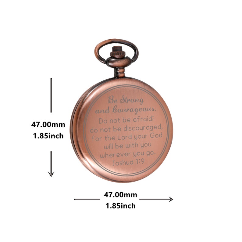 Personlized Pocket Watch Directional Magnetic Pocket Watch Antique Nautical Vintage Quote Engraved, Baptism Gifts, Confirmation Gifts Bronze
