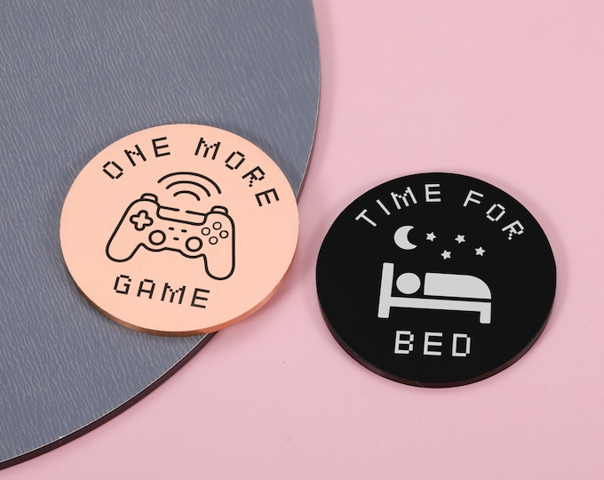 Metal Destiny Flip Coin for Gamers, Christmas Gifts, Decision Coin for Gamers, Gaming Accessory, Gift for Gamers, Teen Boy Gift,Gift for Him