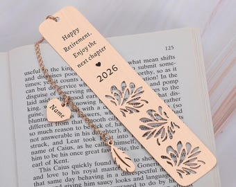 Regalos de jubilación 2026 para mujeres y hombres, marcapáginas personalizados, regalo de jubilación, ideas de regalos de jubilación para colegas, marcapáginas personalizados
